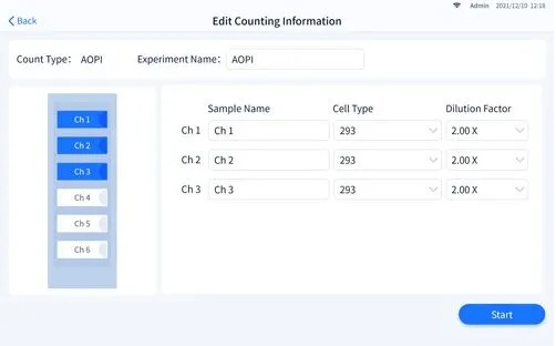 Automatic 6-channel sampling