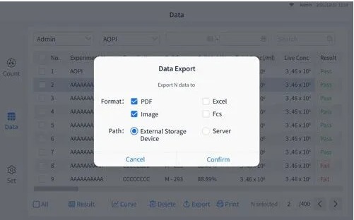 There are several data formats that can be exported